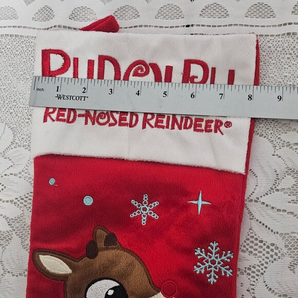 Rudolph Red Nose Reindeer Stocking 17" Christmas Dan Dee holiday nostalgia colle - Picture 7 of 8